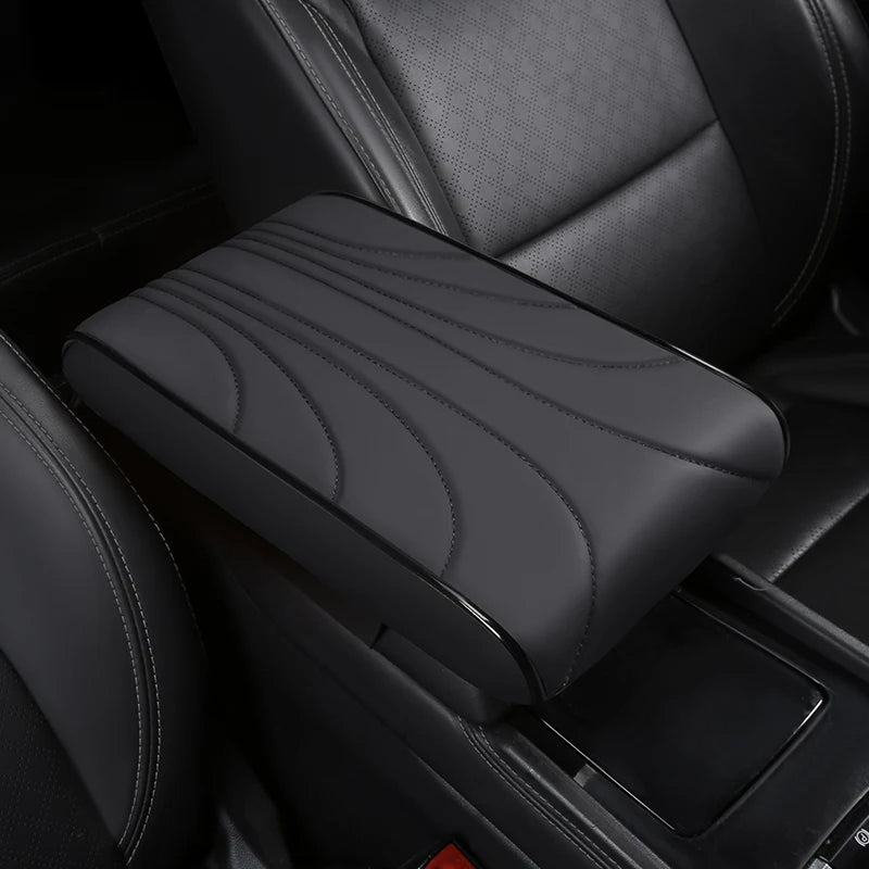 Nappa Leather Memory Foam Car Center Console Booster Cushion for Added Support 31*20*5cm - Tslaup