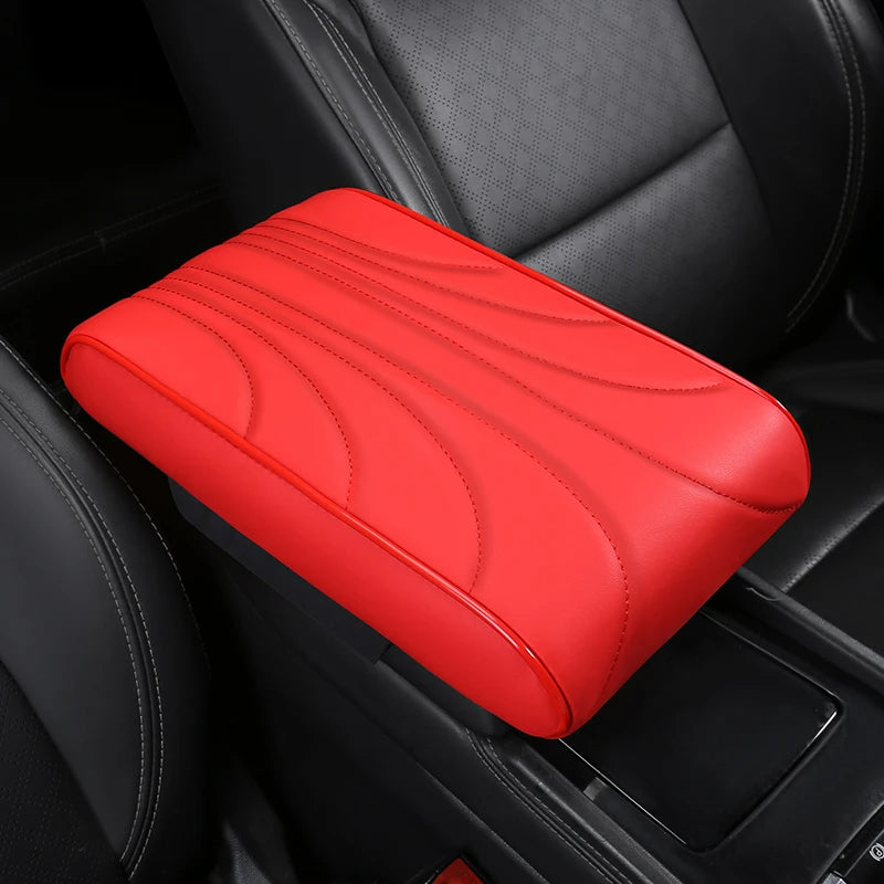Nappa Leather Memory Foam Car Center Console Booster Cushion for Added Support 31*20*5cm - Tslaup