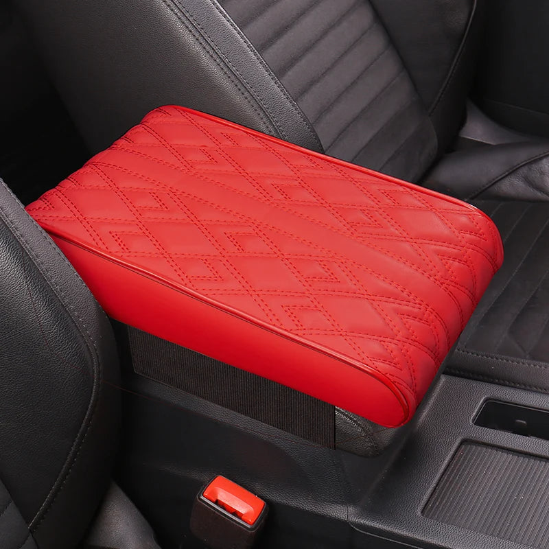 Nappa Leather Memory Foam Car Center Console Booster Cushion for Added Support 31*20*5cm - Tslaup