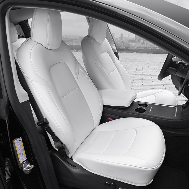 Custom Seat Covers for Tesla Model 3 Model Y 360 Degree Full Covered High Quality Leather Cushion - Tslaup