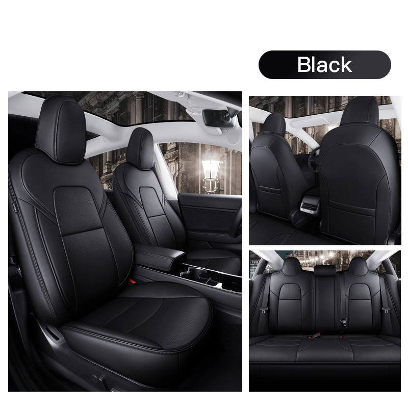 Custom Seat Covers for Tesla Model 3 Model Y 360 Degree Full Covered High Quality Leather Cushion - Tslaup