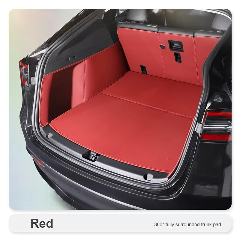 Custom Durable Genuine Leather Carpet Trunk Mat