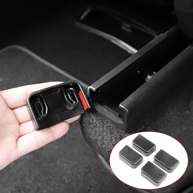 Rear Seat Slide Rail Soft Rubber Plug Protection Rails Anti-Kick Plugs for Tesla Model 3 Model Y 2021-2023 (4pcs/set) - Tslaup