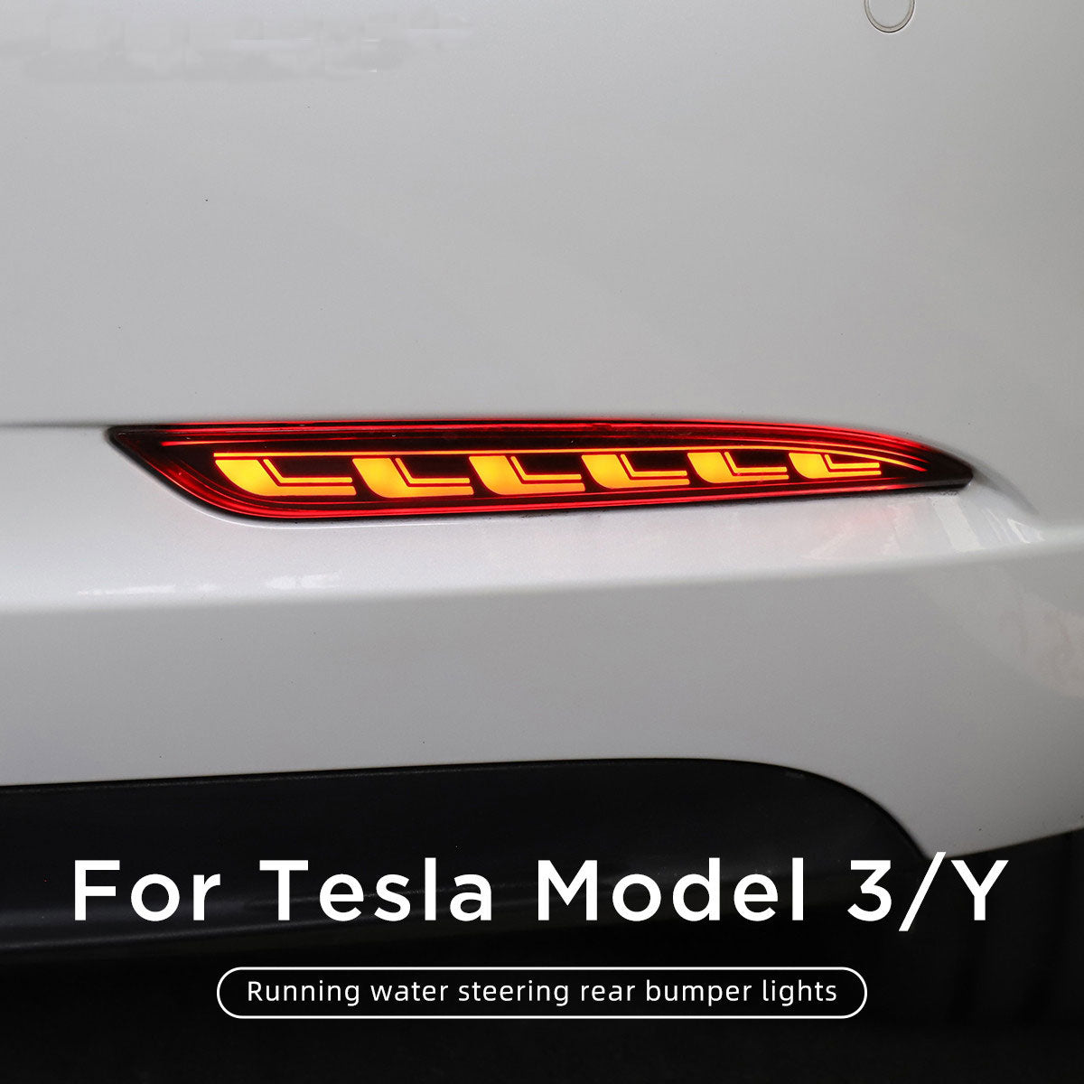 Tesla Model 3 Model Y 2022 Car Rear Bumper Light Running Turn Signal Indicators Lamp - Tslaup
