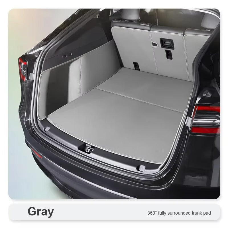 Custom Durable Genuine Leather Carpet Trunk Mat