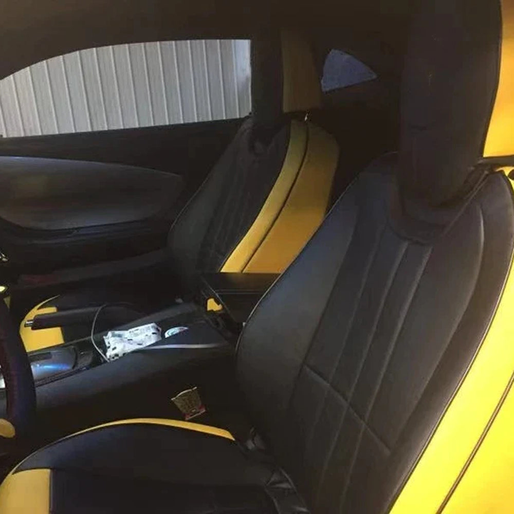 Custom Seat Cover for 2010-2015 Chevrolet Camaro Full Nappa and Genuine Leather - Tslaup