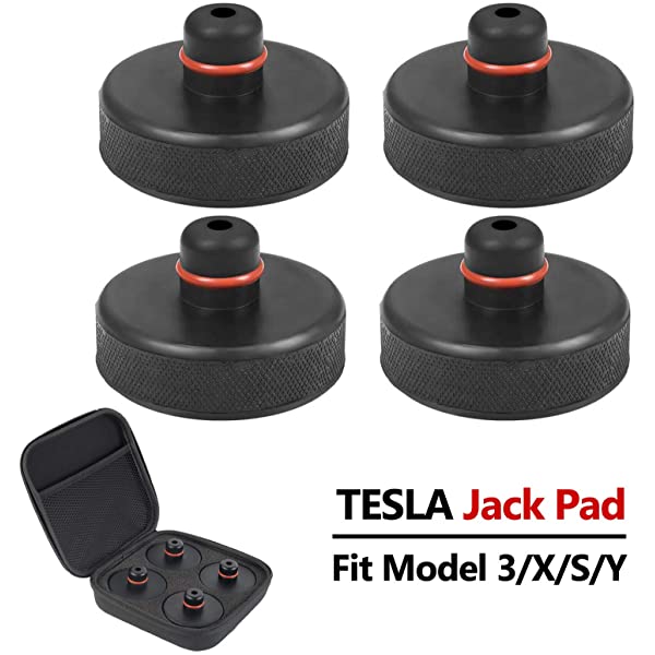 4Pcs Jack Pad Adapter with Storage Bag for Tesla Model 3/Y/S/X - Tslaup