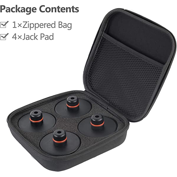 4Pcs Jack Pad Adapter with Storage Bag for Tesla Model 3/Y/S/X - Tslaup