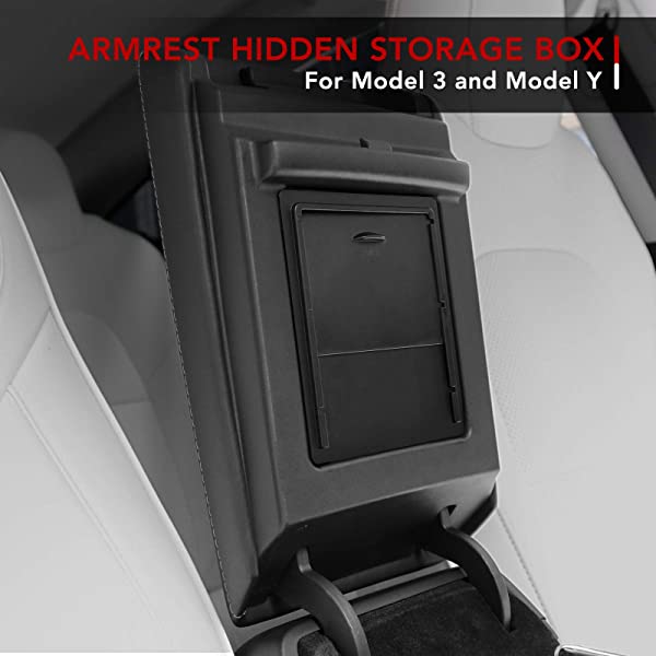 Center Console Organizer Armrest Hidden Storage Box for Tesla Model 3 Model Y - Tslaup