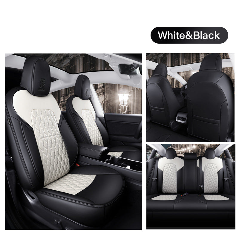 Custom Seat Covers for Tesla Model 3 Model Y 360 Degree Full Covered High Quality Leather Cushion - Tslaup