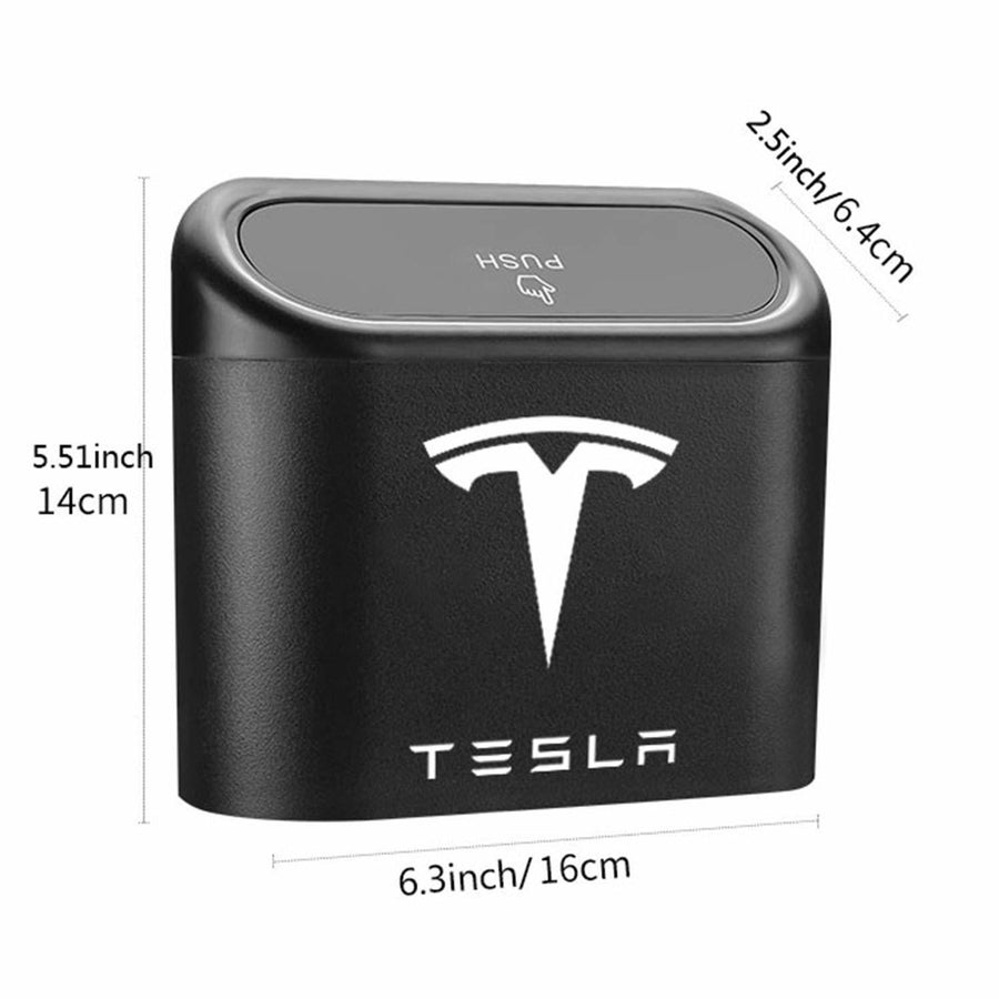 Car Trash Bin Storage Box with 1 Rolls of Garbage Bags for Tesla Model 3 Model Y Model S Model X - Tslaup