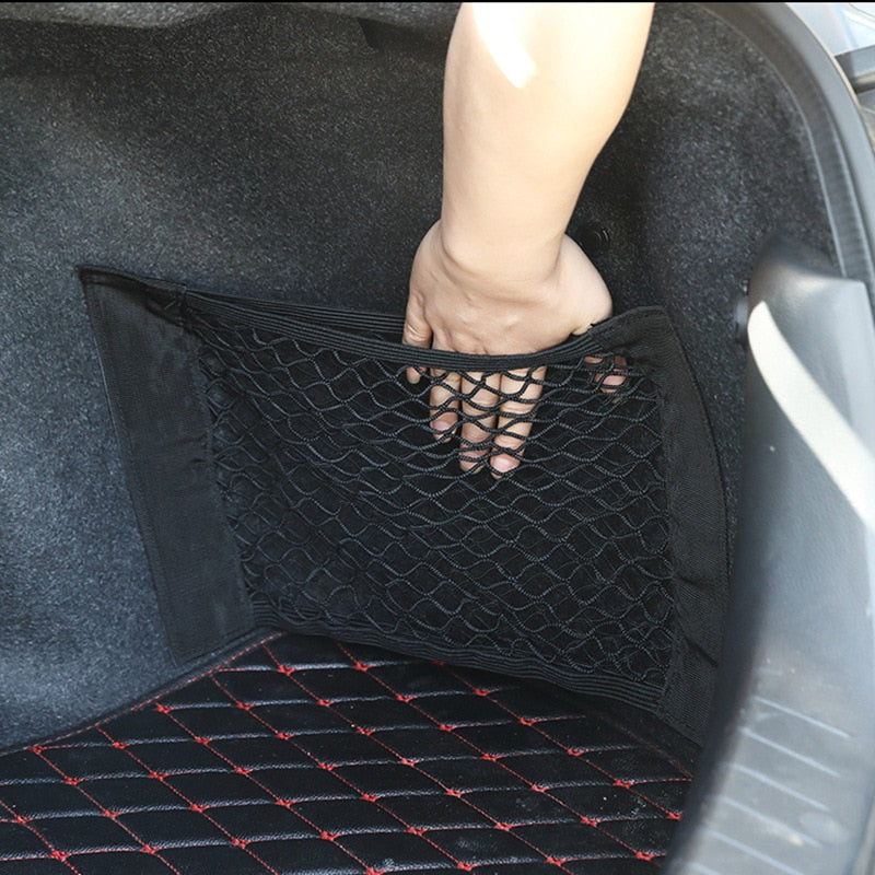 Car Back Seat Trunk Organizer Storage Elastic Mesh For Tesla Model 3/Y/S/X - Tslaup