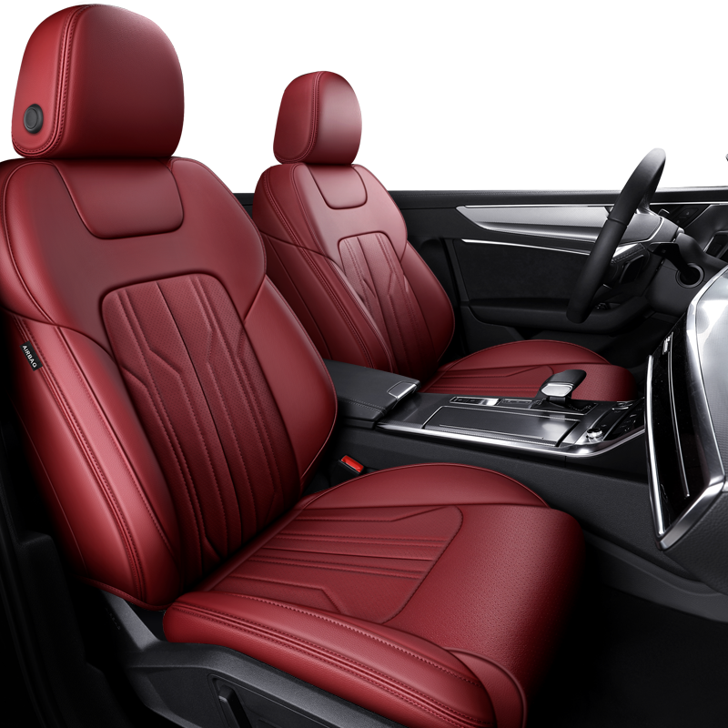 Custom Fit Seat Covers For 5 Seats Full Set Nappa Leather For Audi A4 - Tslaup