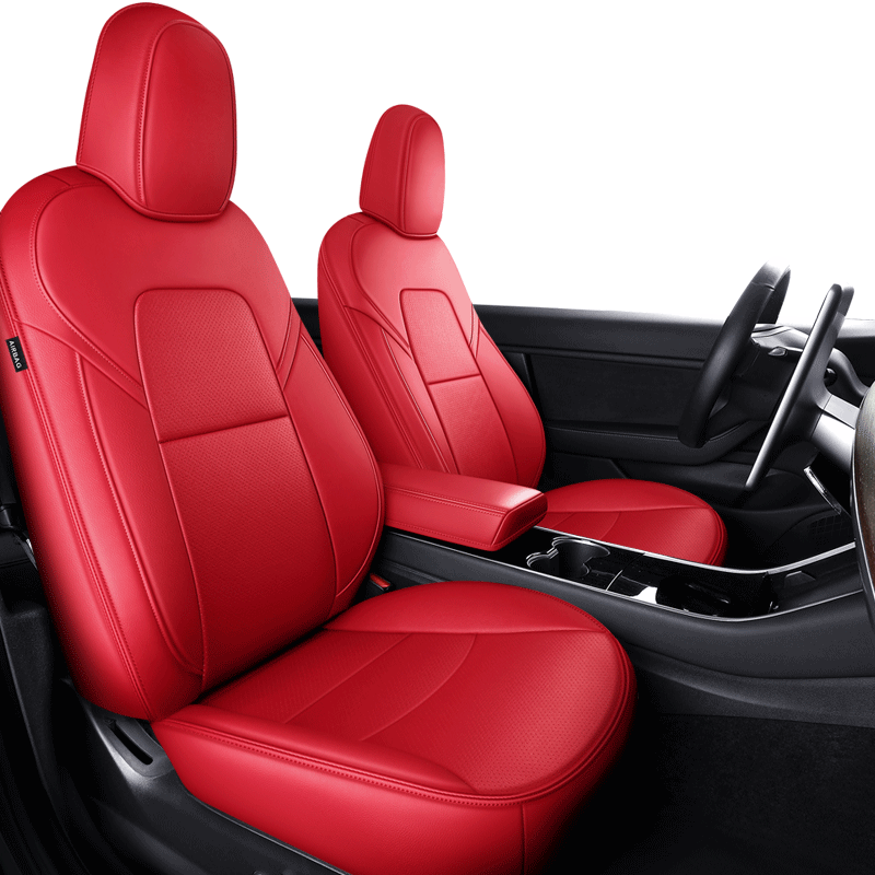 Custom Seat Covers for Tesla Model 3 Model Y 360 Degree Full Covered High Quality Leather Cushion - Tslaup