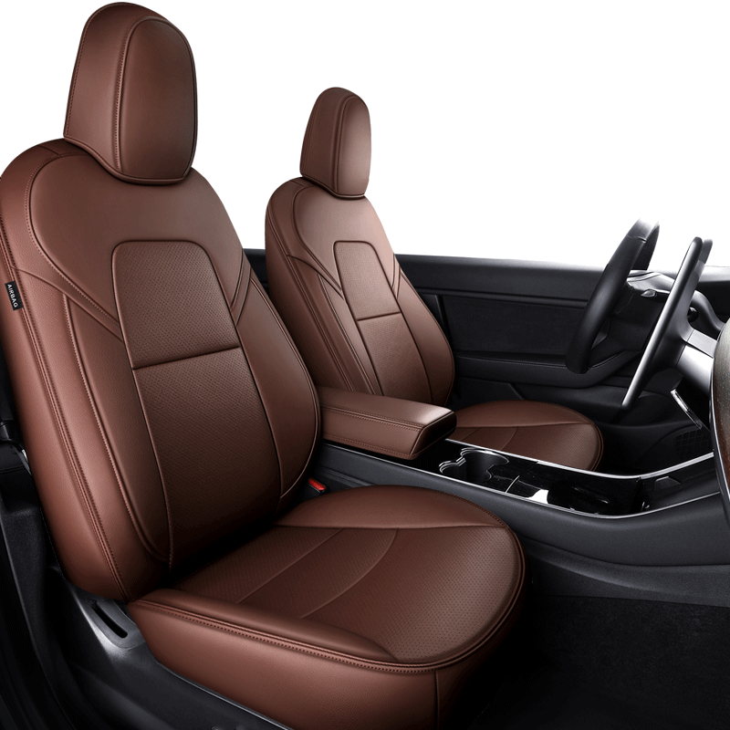 Custom Seat Covers for Tesla Model 3 Model Y 360 Degree Full Covered High Quality Leather Cushion - Tslaup