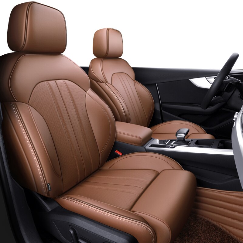 Custom Fit Seat Covers For 5 Seats Full Set Nappa Leather For Audi A4 - Tslaup