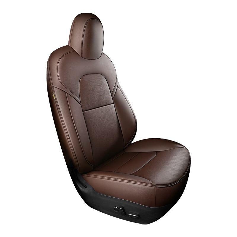 Custom Seat Covers for Tesla Model 3 Model Y 360 Degree Full Covered High Quality Leather Cushion - Tslaup
