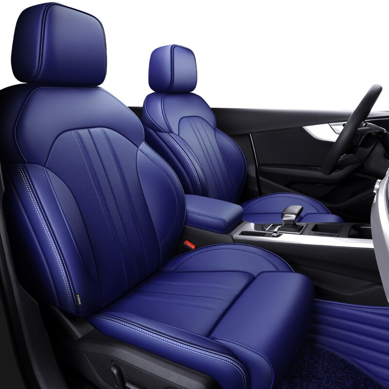 Custom Fit Seat Covers For 5 Seats Full Set Nappa Leather For Audi A4 - Tslaup