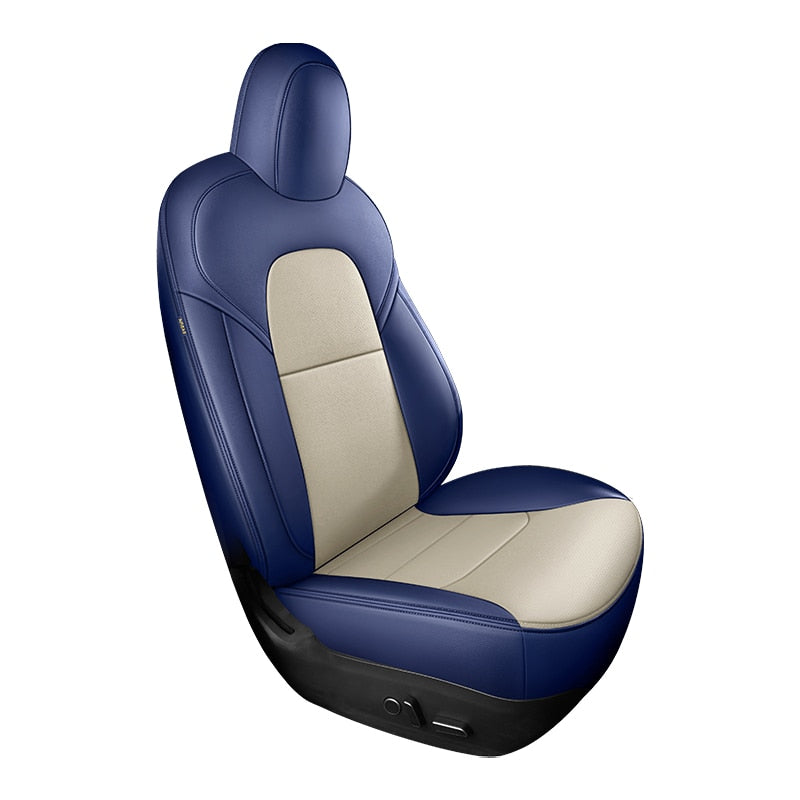 Custom Seat Covers for Tesla Model 3 Model Y 360 Degree Full Covered High Quality Leather Cushion - Tslaup
