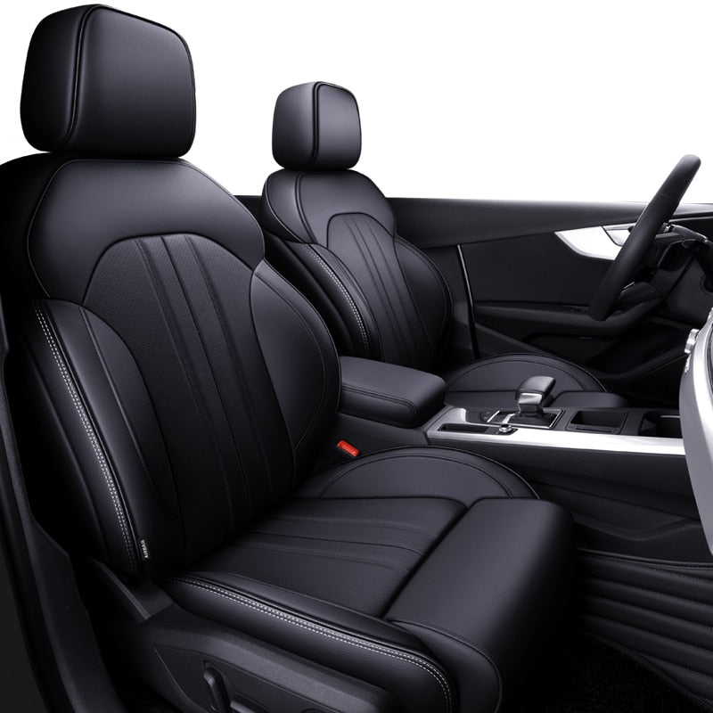 Custom Fit Seat Covers For 5 Seats Full Set Nappa Leather For Audi A6 - Tslaup