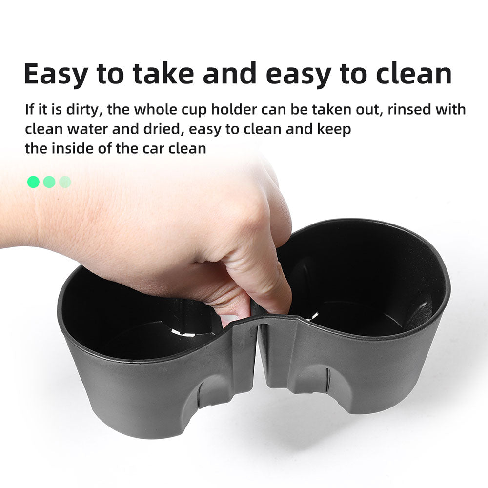 For Tesla Model X Model S 2022 Car TPE Central Control Soft Rubber Cup Holder Sets Shock-absorbing Cover - Tslaup