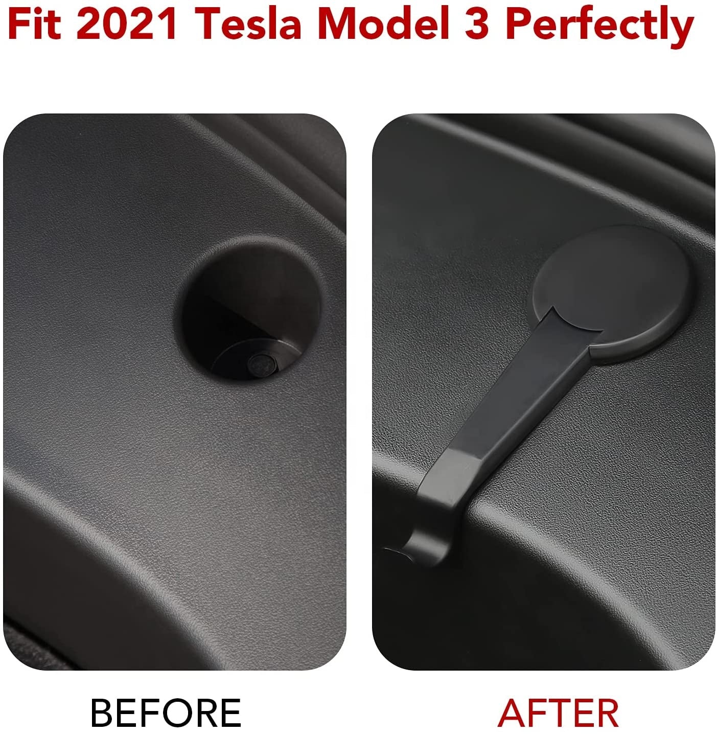 Frunk Bolt Cover Front Hook Holding Clips for Tesla Model 3 - Tslaup