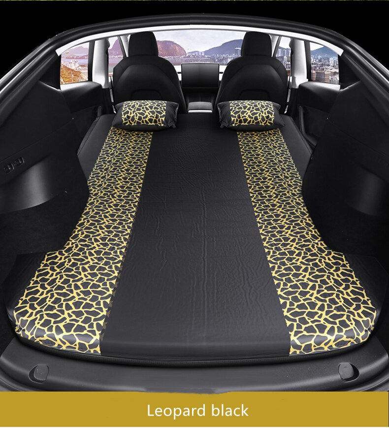 Model 3 Y Car Inflatable Surface Suede Mattress Travel Fold Bed Four Colors - Tslaup
