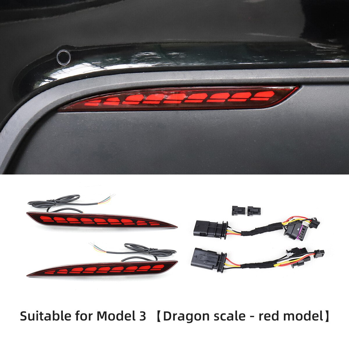 Tesla Model 3 Model Y 2022 Car Rear Bumper Light Running Turn Signal Indicators Lamp - Tslaup