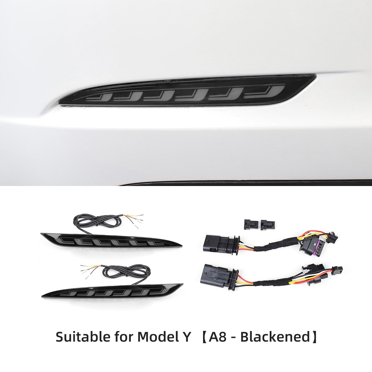 Tesla Model 3 Model Y 2022 Car Rear Bumper Light Running Turn Signal Indicators Lamp - Tslaup