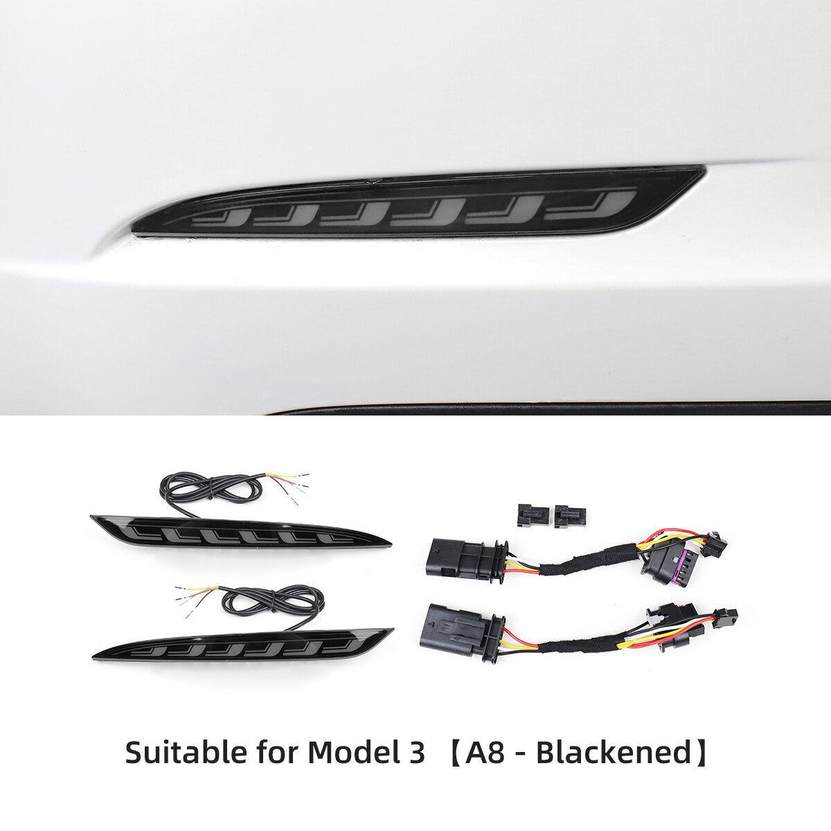 Tesla Model 3 Model Y 2022 Car Rear Bumper Light Running Turn Signal Indicators Lamp - Tslaup