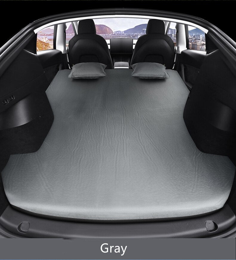 Model 3 Y Car Inflatable Surface Suede Mattress Travel Fold Bed Four Colors - Tslaup