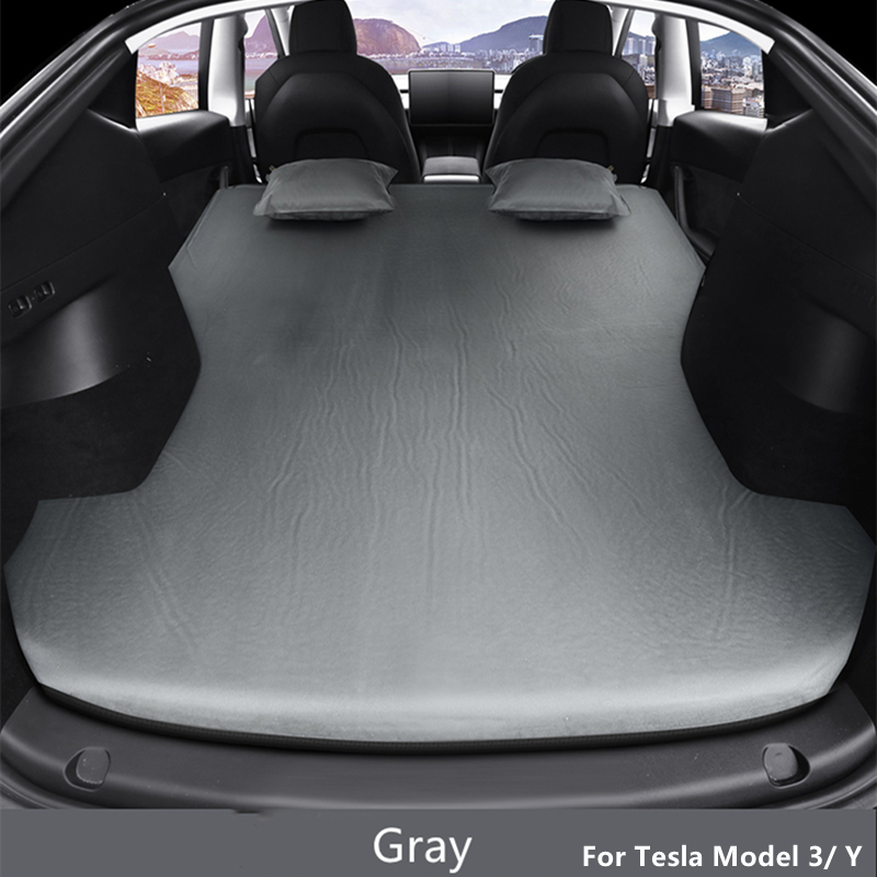 Model 3 Y Car Inflatable Surface Suede Mattress Travel Fold Bed Four Colors - Tslaup