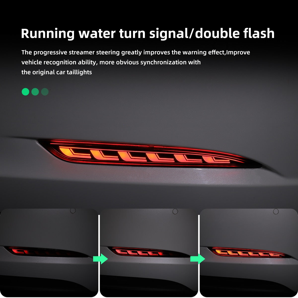 Tesla Model 3 Model Y 2022 Car Rear Bumper Light Running Turn Signal Indicators Lamp - Tslaup
