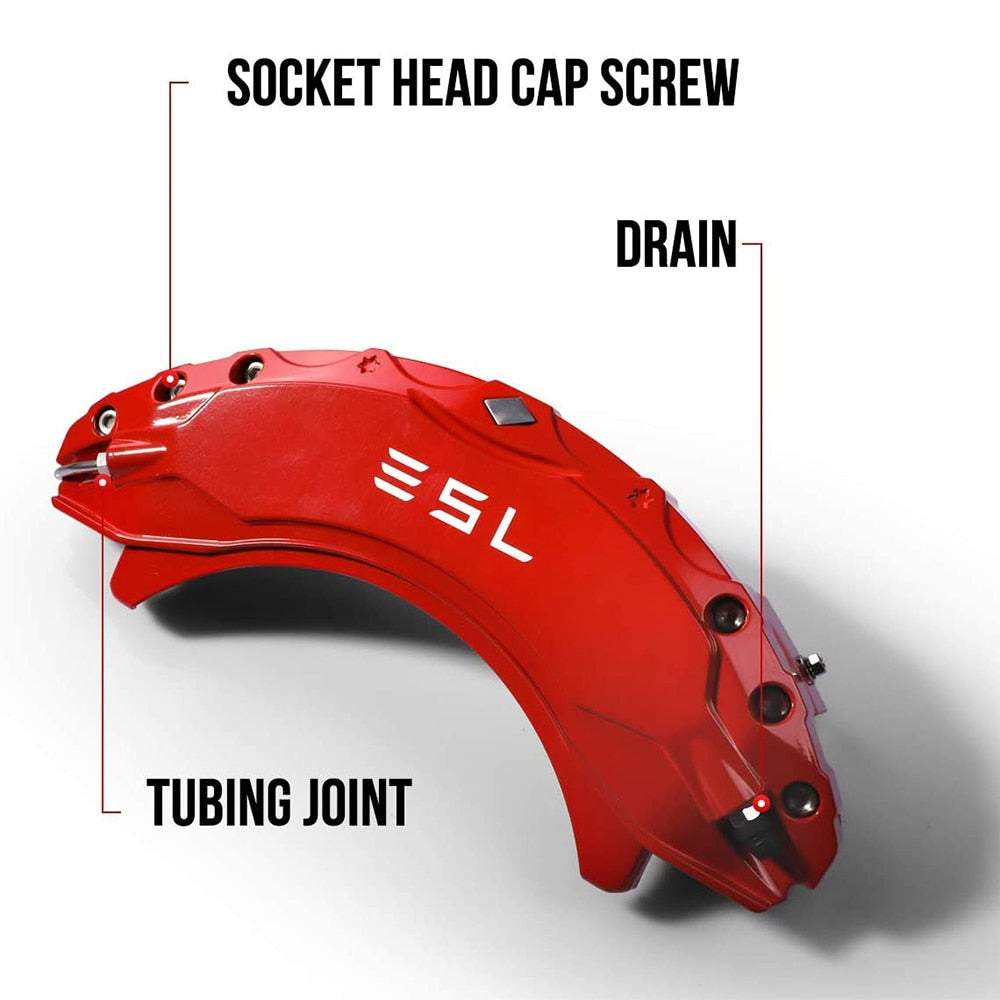 19" /20" Wheel Brake Caliper Cover for Tesla Model Y 2020-2023 Front Rear Aluminum Car Wheel Disc Brake Caliper Cover - Tslaup