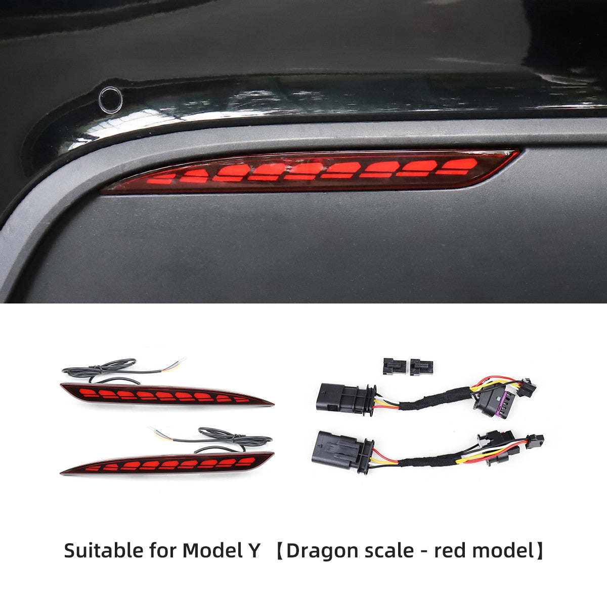Tesla Model 3 Model Y 2022 Car Rear Bumper Light Running Turn Signal Indicators Lamp - Tslaup