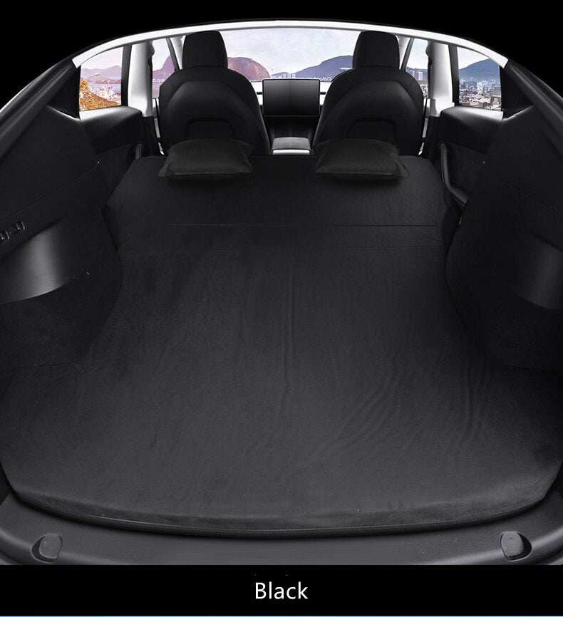 Model 3 Y Car Inflatable Surface Suede Mattress Travel Fold Bed Four Colors - Tslaup