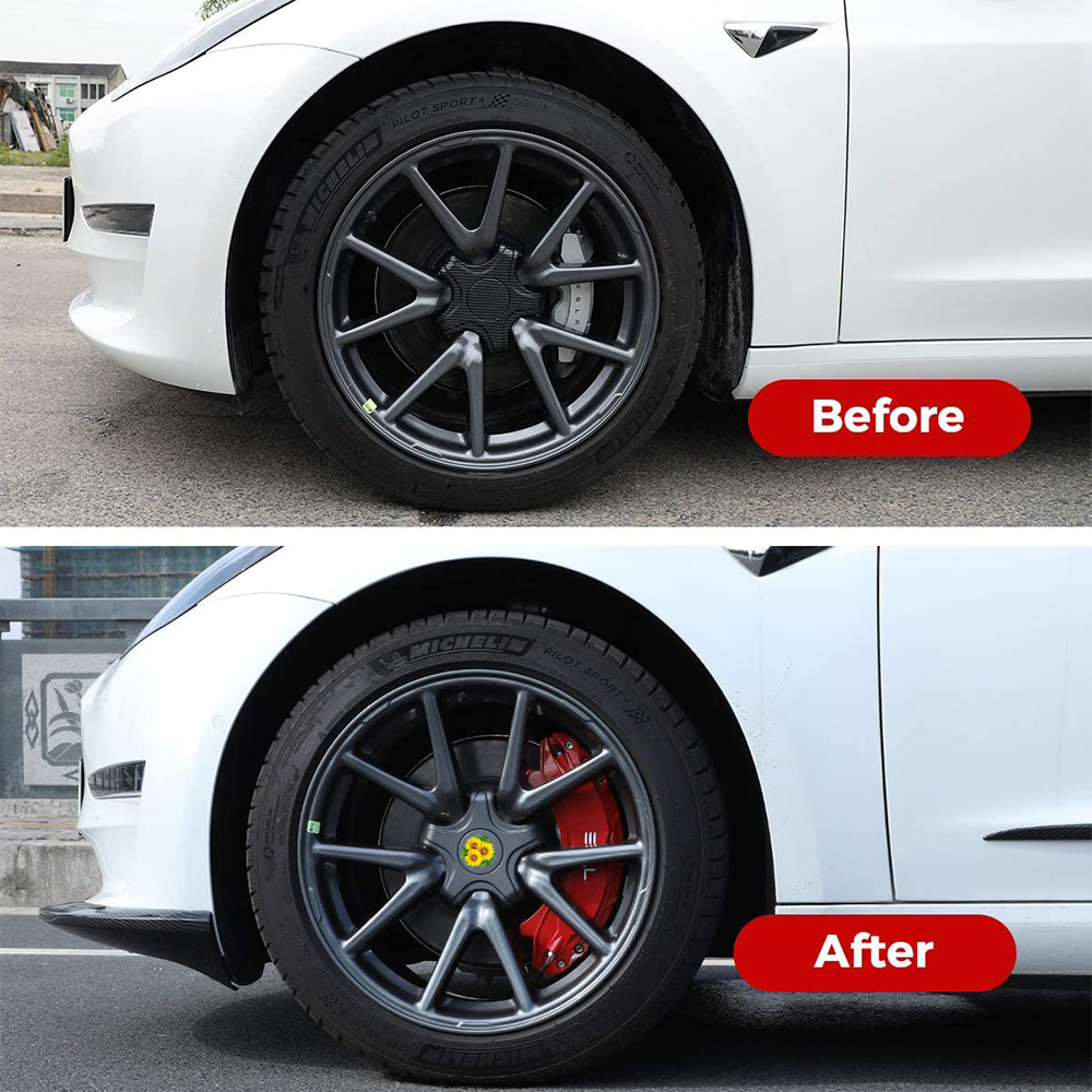 19" /20" Wheel Brake Caliper Cover for Tesla Model Y 2020-2023 Front Rear Aluminum Car Wheel Disc Brake Caliper Cover - Tslaup