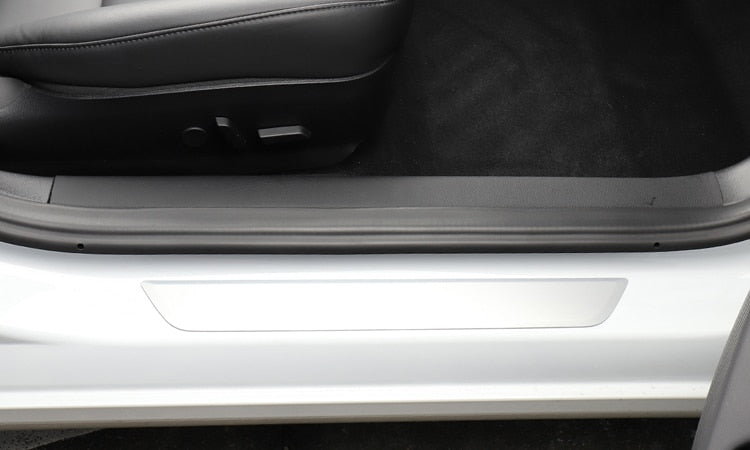 For Tesla Model 3 Car Leather Front and rear Door Sill Protective 2017-2022 Hidden Protector 4pcs/set - Tslaup