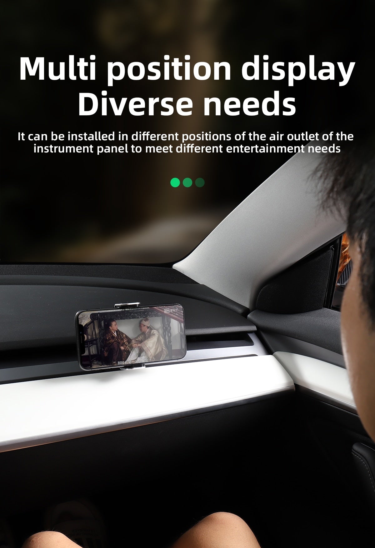 For Tesla Model 3 Model Y 2017-2022 Dashboard GPS Stand Navigation Bracket Seat Hook Mobile Phone Bracket IPAD Holder Accessories - Tslaup