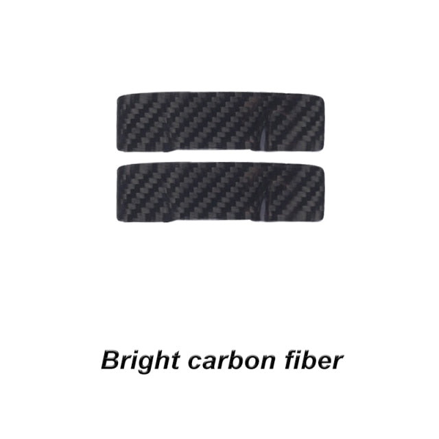 Real Carbon Fiber Safety Belt Buckle Decoration Sticker Patch Shell for Tesla Model 3 2017-2021 2022 Model Y Car Interior - Tslaup